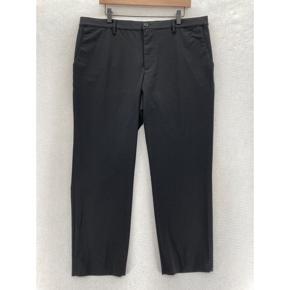 Alberto OEKO-TEX Black Revolutional Slim Fit Pants Mens 38x28 Italian Fabric